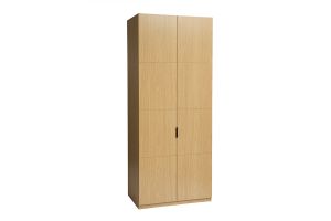 Armoire dressing avec 2 penderies finition bois chêne L90 cm GARENCE