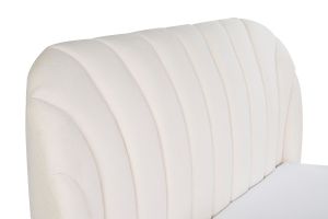 Lit 2 places 160x200 en tissu effet laine bouclée ARIELLE