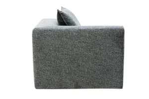 Modulo angolare sinistro per divano in tessuto grigio scuro mélange KERRY