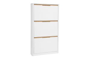 Mobile porta scarpe 3 ante finitura bianco lucido L68 cm KIRK