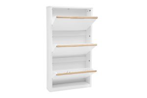 Mobile porta scarpe 3 ante finitura bianco lucido L68 cm KIRK
