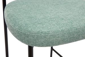 Tabourets de bar fixes en tissu effet velours texturé vert céladon H65 cm (lot de 2) BREKA