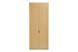 Armoire dressing avec 2 penderies finition bois chêne L90 cm GARENCE