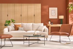 Armoire dressing avec 2 penderies finition bois chêne L90 cm GARENCE