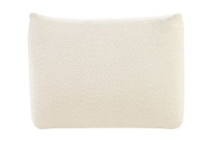 Fauteuil lounge en tissu bouclette blanc cassé BUMPY