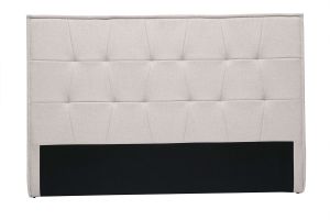 Tête de lit en tissu effet velours texturé beige L170 cm SUKA