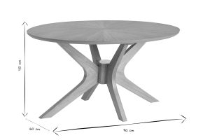 Table basse ovale bois clair chêne L90 cm DIELLI