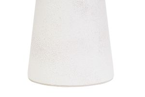 Lampe à poser blanche en céramique et abat-jour en rabane H47 cm JUNI