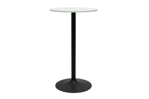 Tavolo alto design rotondo bianco e nero D60 cm CALISTA