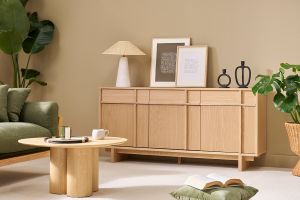 Buffet en bois clair chêne L160 cm ZAO