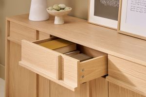 Buffet en bois clair chêne L160 cm ZAO