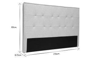 Tête de lit en tissu effet velours texturé beige L170 cm SUKA