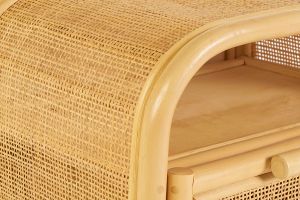 Tables de chevet avec tiroir en rotin (lot de 2) LUWAK