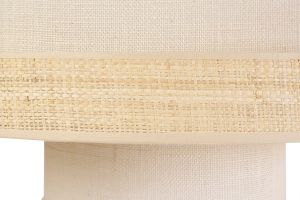 Suspension en jute blanche et rabane naturelle D50 WAKI