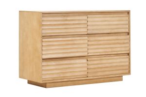 Comò in legno di mango massiccio, 6 cassetti L110 MATCHA