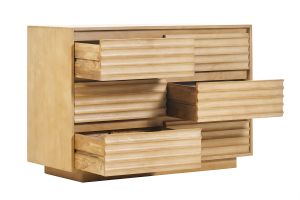 Comò in legno di mango massiccio, 6 cassetti L110 MATCHA