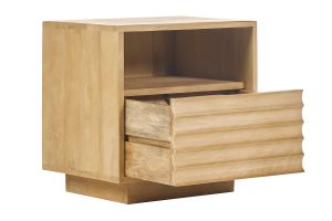 Comodino con cassetto in legno massello di mango MATCHA