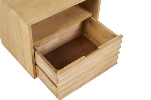 Comodino con cassetto in legno massello di mango MATCHA