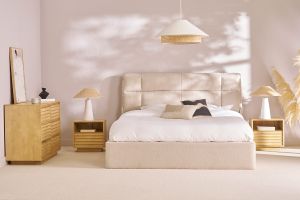 Comodino con cassetto in legno massello di mango MATCHA
