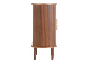 Armadio alto vintage con ante scorrevoli in legno scuro noce L70 cm EPIC