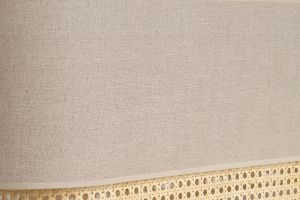 Applique murale en lin beige et cannage rotin naturel H20 cm TIWY