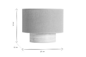 Applique murale design en lin beige et effet travertin H20 cm SEMA