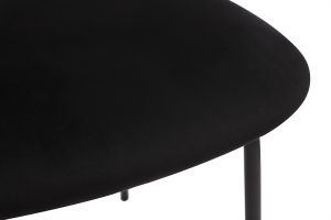 Chaises design en velours noir, métal noir et cannage rotin (lot de 2) MIRANDA