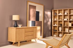 Fauteuil lounge en bois teck massif et corde tressée SUMBA