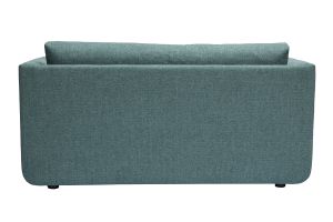 Canapé convertible 2 places en tissu vert de gris LEON