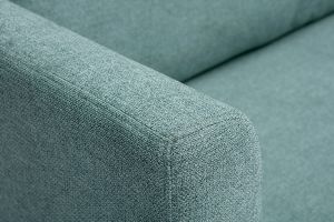 Canapé convertible 2 places en tissu vert de gris LEON