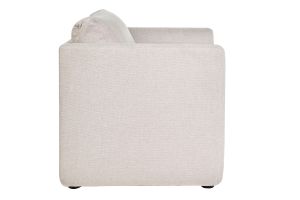 Canapé convertible 2 places en tissu effet velours texturé beige LEON