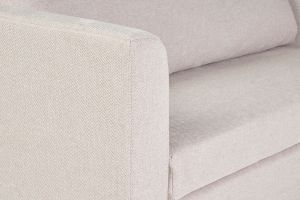 Canapé convertible 2 places en tissu effet velours texturé beige LEON