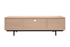 Meuble TV finition bois chêne avec niche ouverte L160 cm MANNY