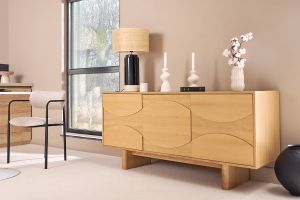 Buffet en bois clair chêne L160 cm SEIGO