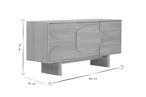 Buffet en bois clair chêne L160 cm SEIGO