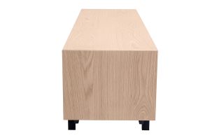 Meuble TV finition bois chêne avec rangements fermés L160 cm MANNY