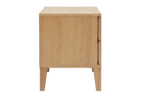 Tables de chevet avec rangements 2 tiroirs scandinave bois clair chêne (lot de 2) FREDDY