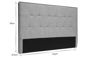 Tête de lit en tissu taupe L170 cm SUKA