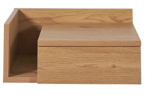 Tables de chevet murales finition bois clair chêne avec tiroir (lot de 2) NASTY