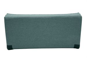 Chauffeuse 2 places convertible en tissu vert de gris SALLY