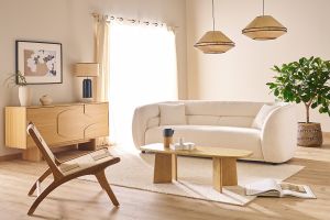 Tavolino rettangolare in legno massello di mango L120 cm SOTA