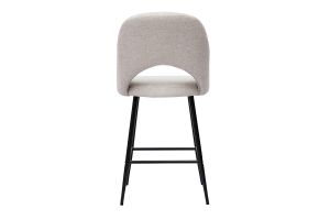 Tabourets de bar en tissu effet velours texturé beige H65 cm (lot de 2) COSETTE