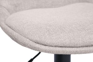 Tabourets de bar design en tissu effet velours texturé beige (lot de 2) STEEVY