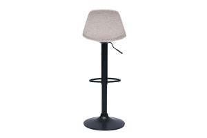 Tabourets de bar design en tissu effet velours texturé beige (lot de 2) STEEVY
