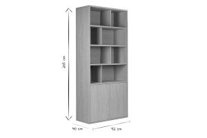Bibliothèque finition bois clair chêne L92 cm NAGANO