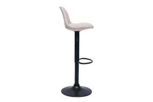 Tabourets de bar design en tissu effet velours texturé beige (lot de 2) STEEVY