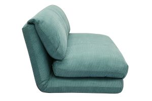 Chauffeuse convertible 2 places en tissu velours côtelé vert céladon SPENCER