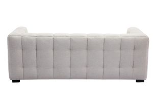 Canapé design 3 places en tissu effet velours texturé beige CORTO