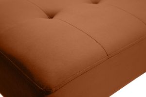 Banc design capitonné en velours terre brûlée et métal noir L95 cm GUESTA