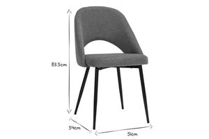 Chaises vintage en tissu effet velours texturé vert céladon et métal noir (lot de 2) COSETTE